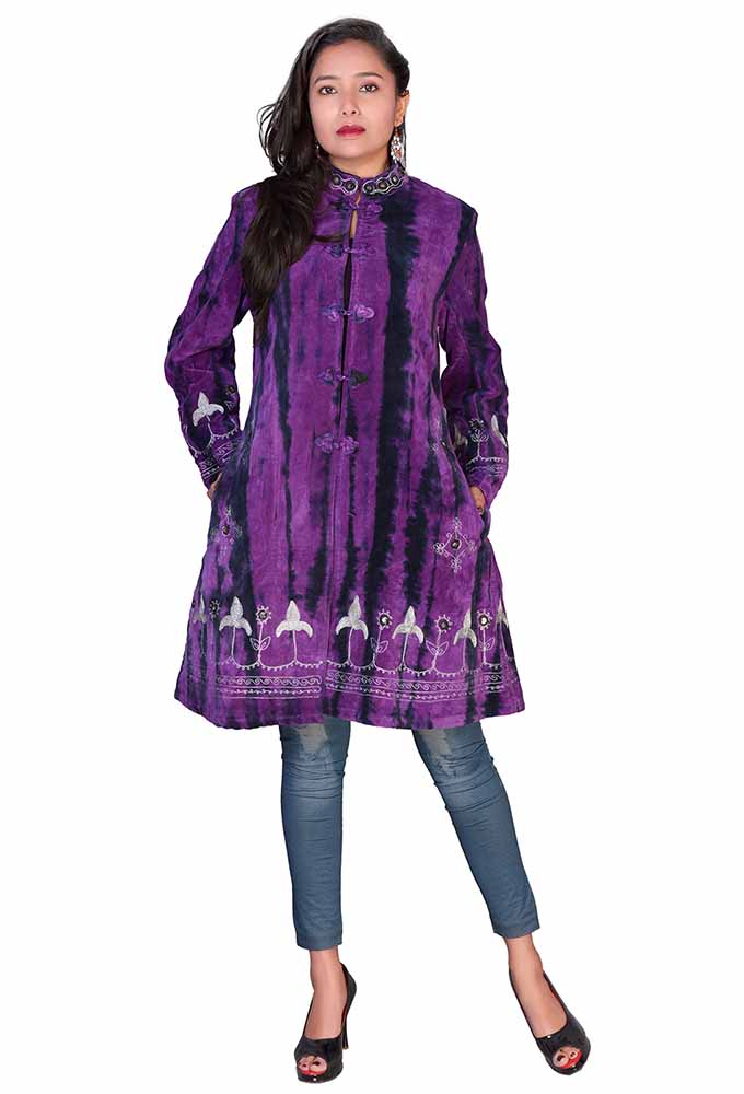 Velvet Coat 3/4 - Cadbury Purplely Blue