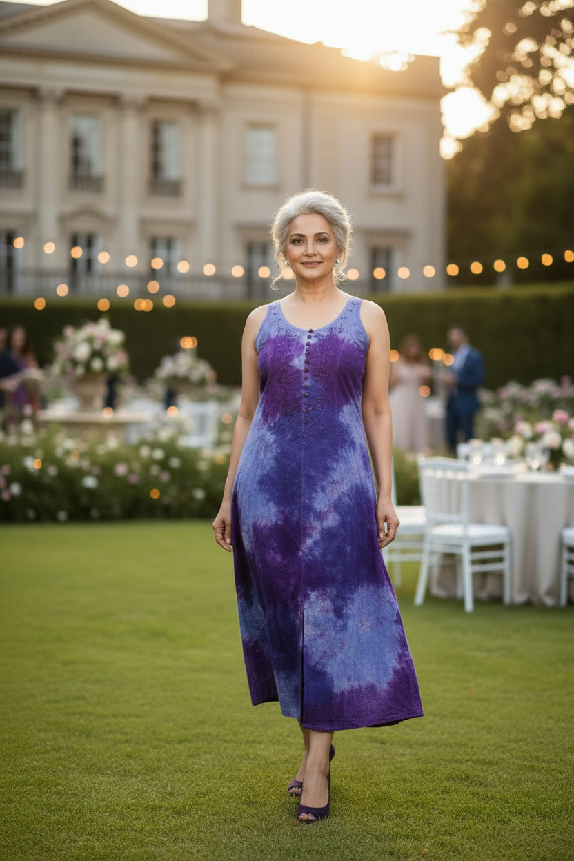 Summer Dress Purple Mix