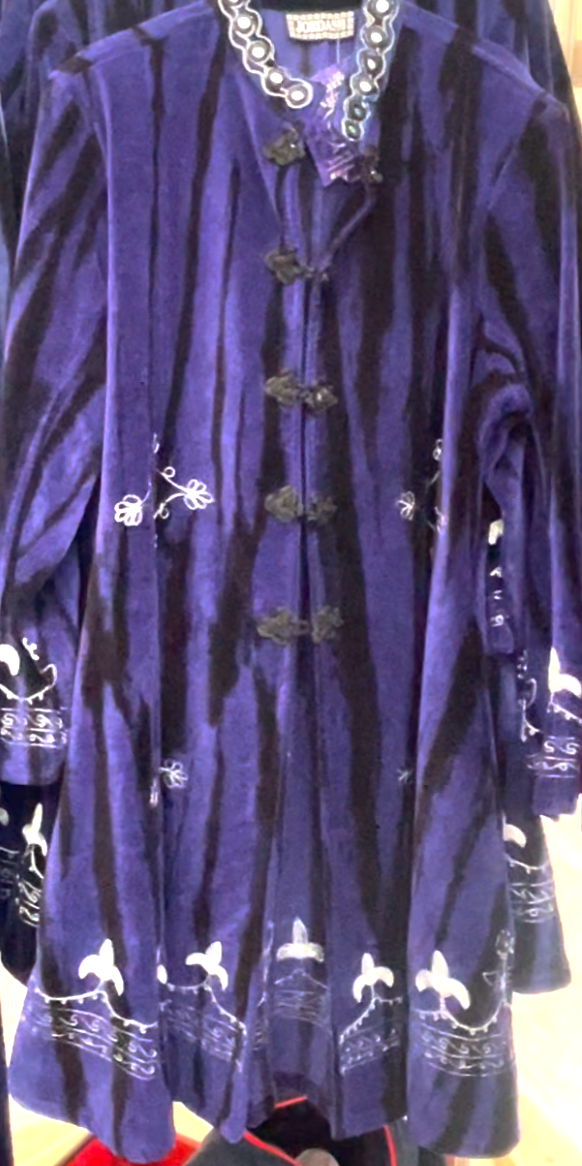 Velvet Coat 3/4 - Cadbury Purplely Blue