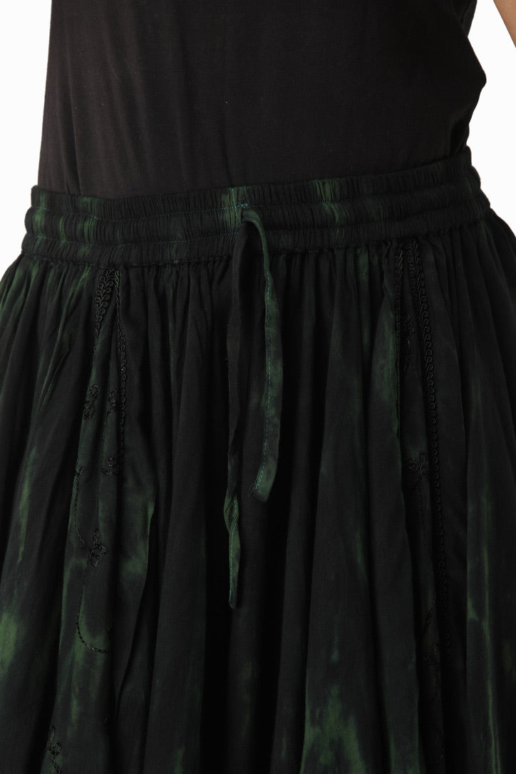 Full Circle Skirt Forest Green