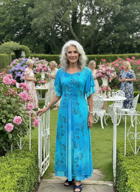 Suzanna Dress Turquoise Fit & Flare