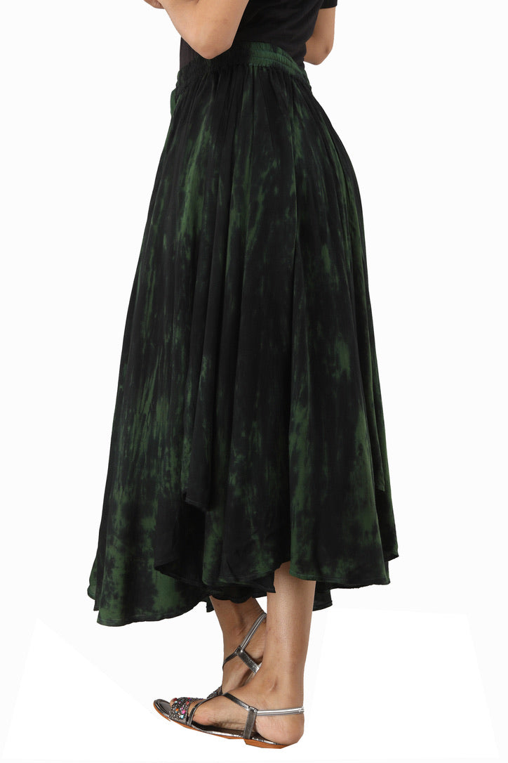 Full Circle Skirt Forest Green