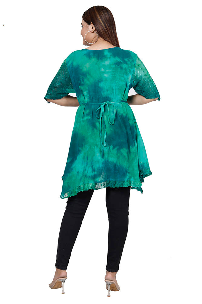 Cheesecloth Top Mint Mix