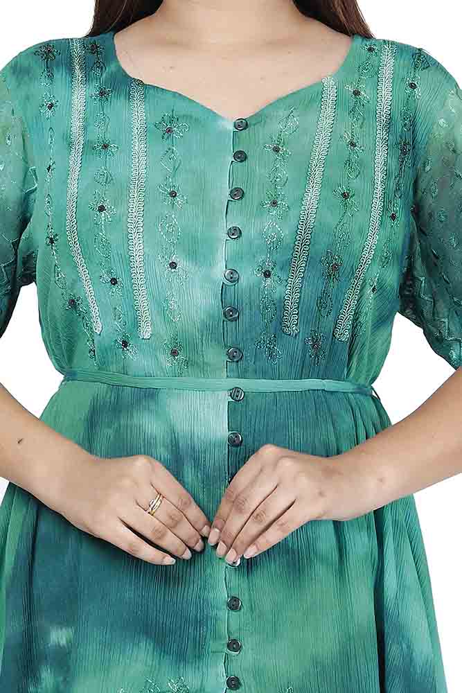 Cheesecloth Top Mint Mix