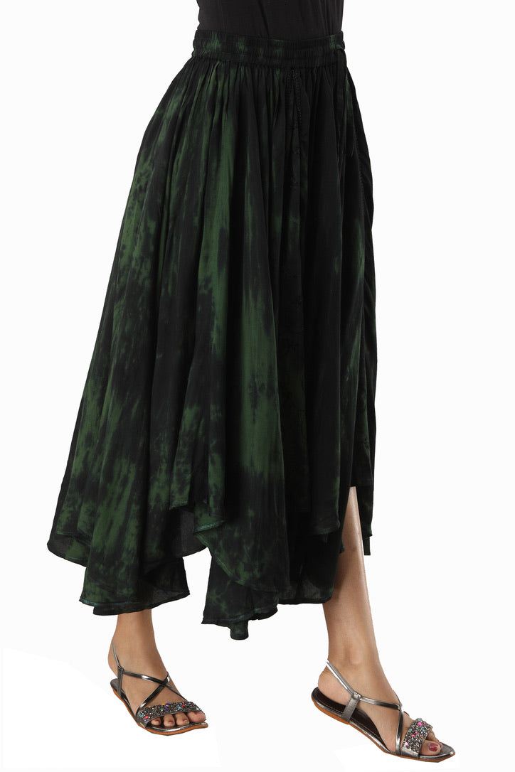 Full Circle Skirt Forest Green