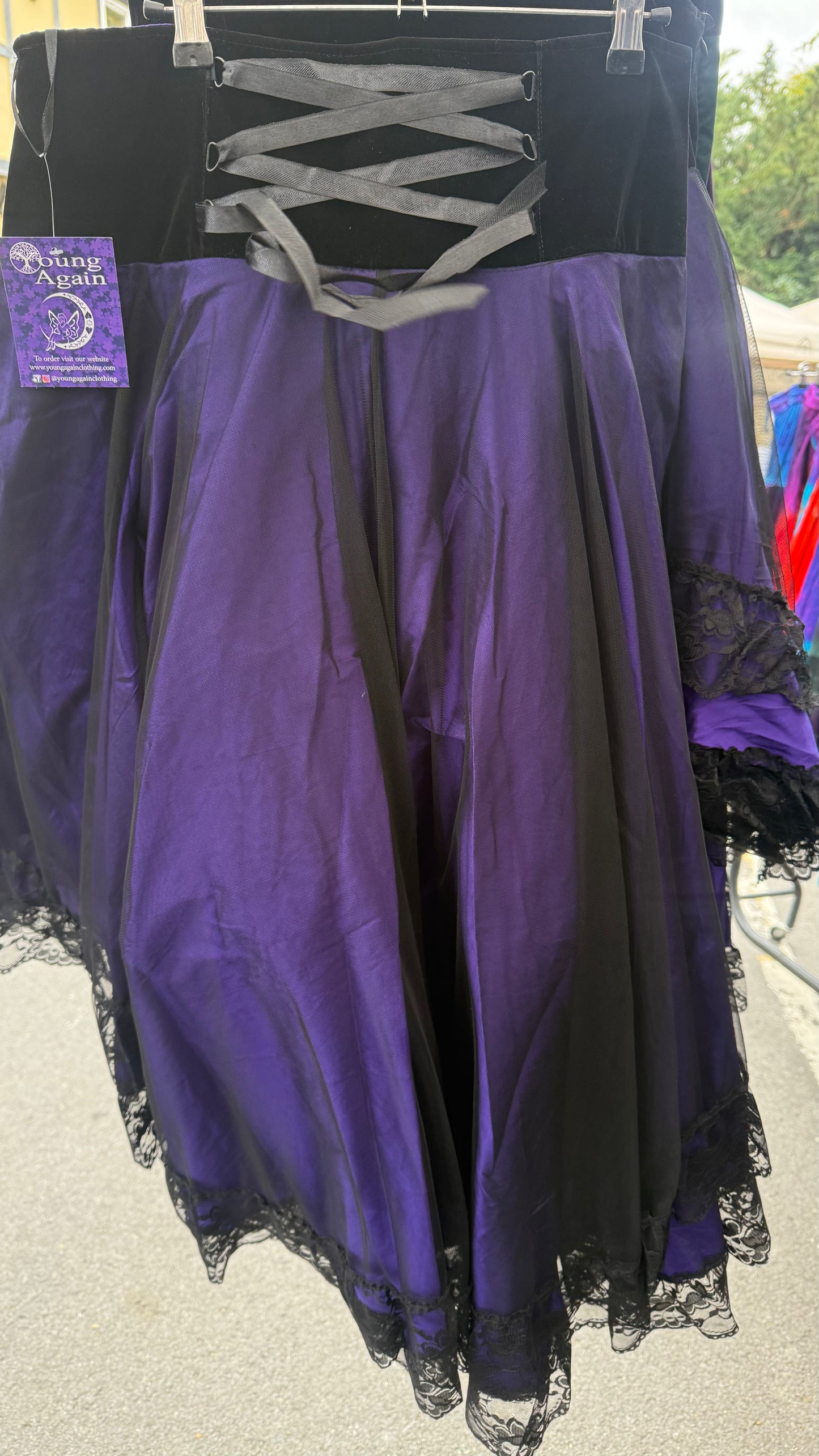 Purple Satin Skirt Steampunk / Pirate