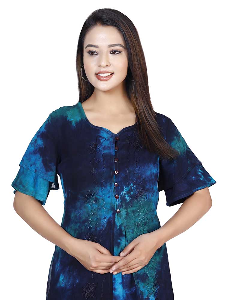 Suzanna Dress - Teal Multi