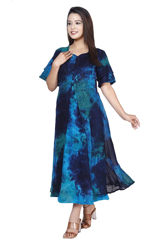 Suzanna Dress - Teal Multi