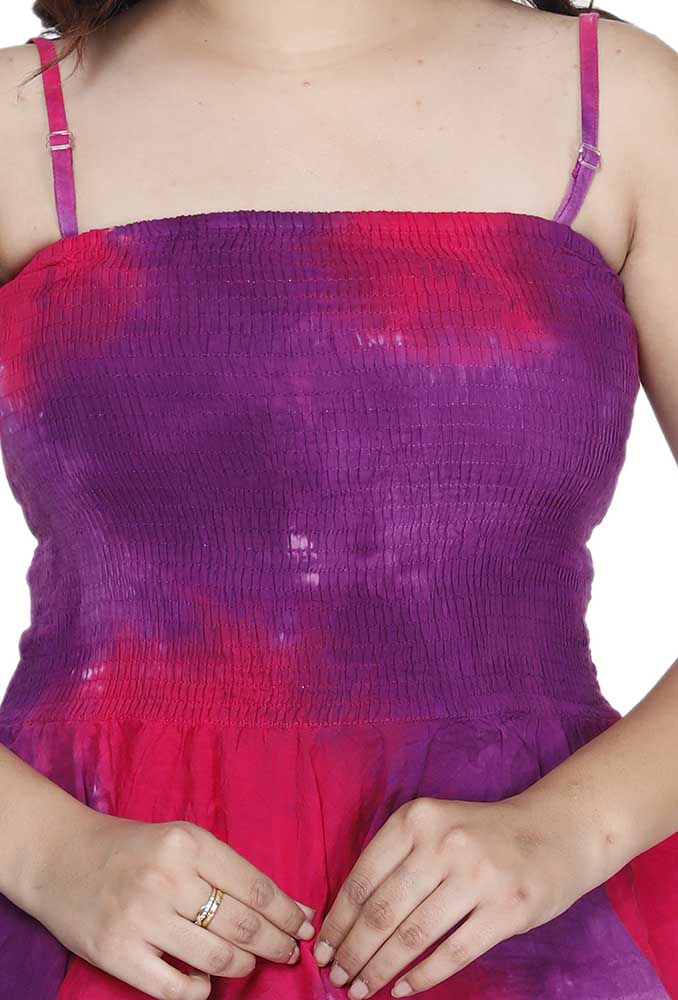Sky Dress Midi Tiered Dress - Berry Mix