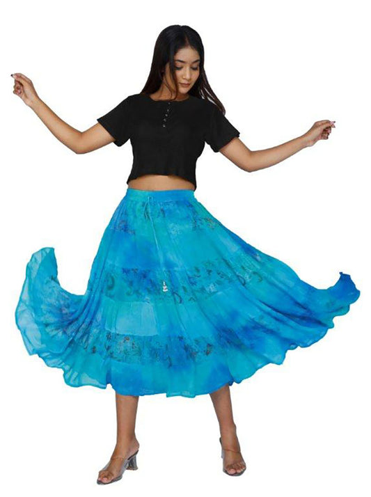 Chiffon Turquoise Skirt