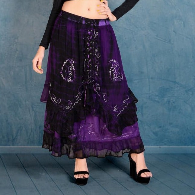 Eyelet Skirt Purple