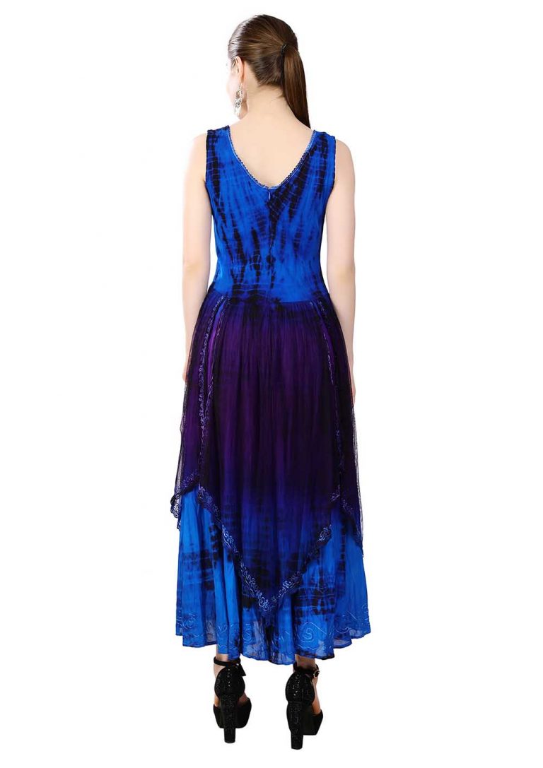 Fairy Fantasy Dress Blue Purple Dip Dye