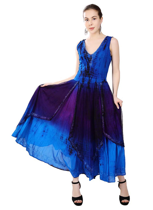 Fairy Fantasy Dress Blue Purple Dip Dye