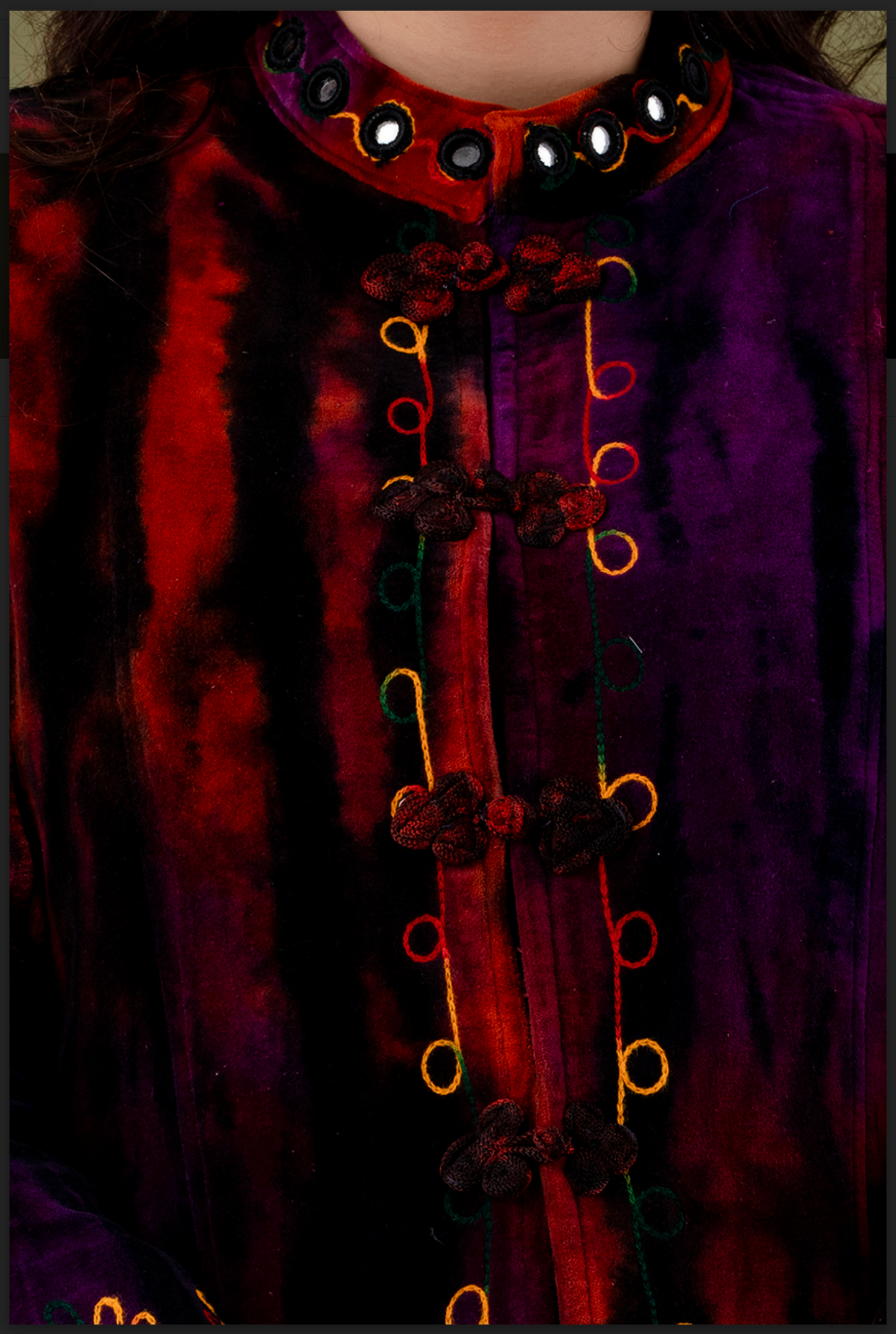 Velvet Coat Long - Autumn Multi ๐ ๐