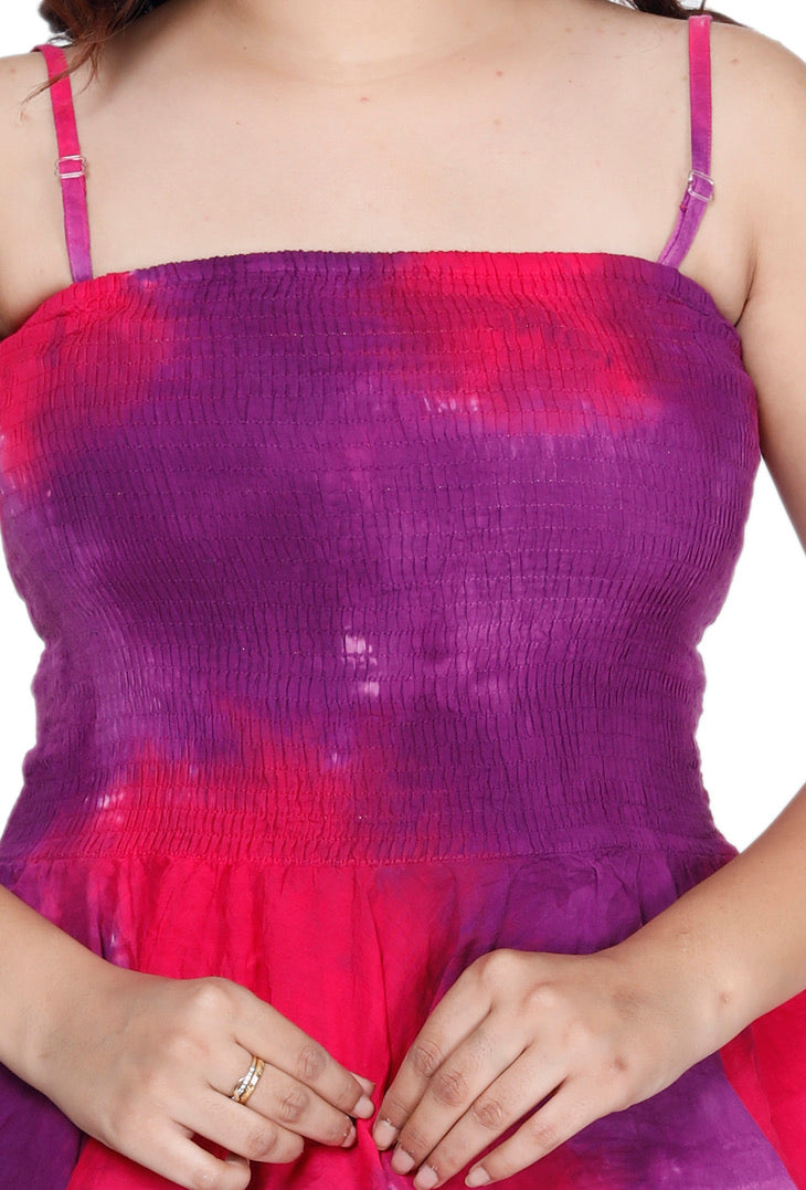 Sky Long Tiered Dress - Berry Mix