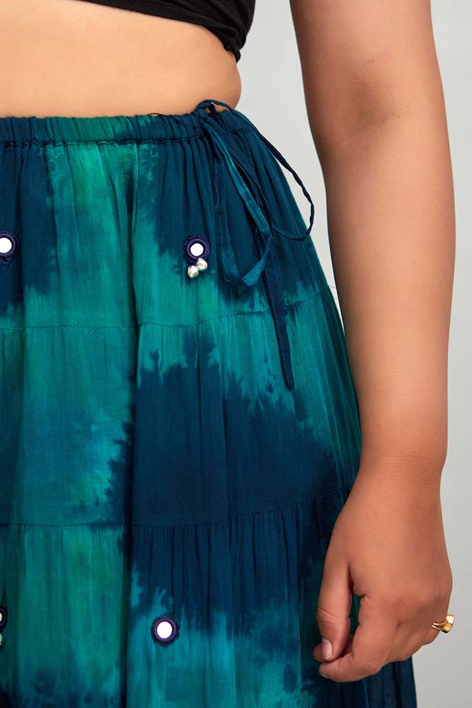 Cotton Bell Skirt Mint Mix