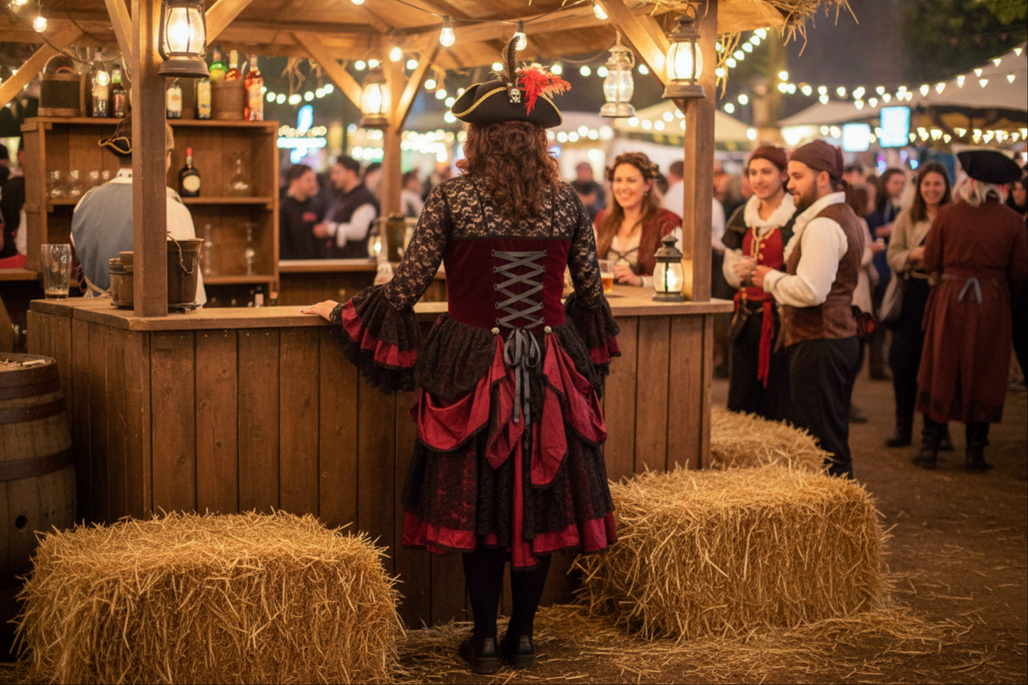 🏴☠️ Scarlet Pirate Dress