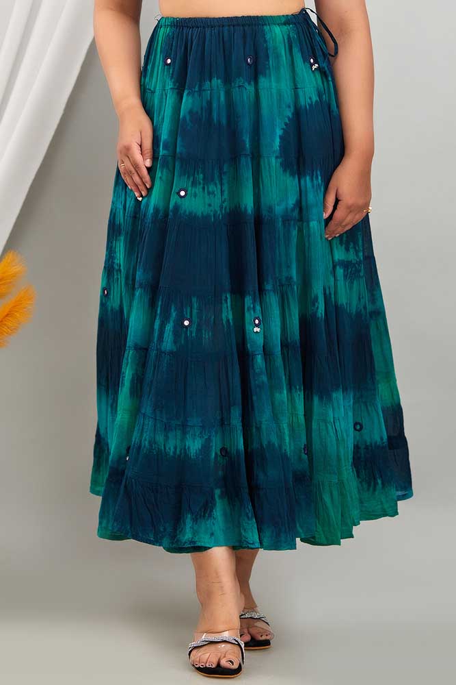 Cotton Bell Skirt Mint Mix