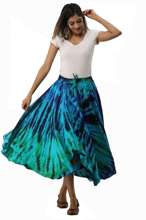 Full Circle Skirt Turquoise/Lime