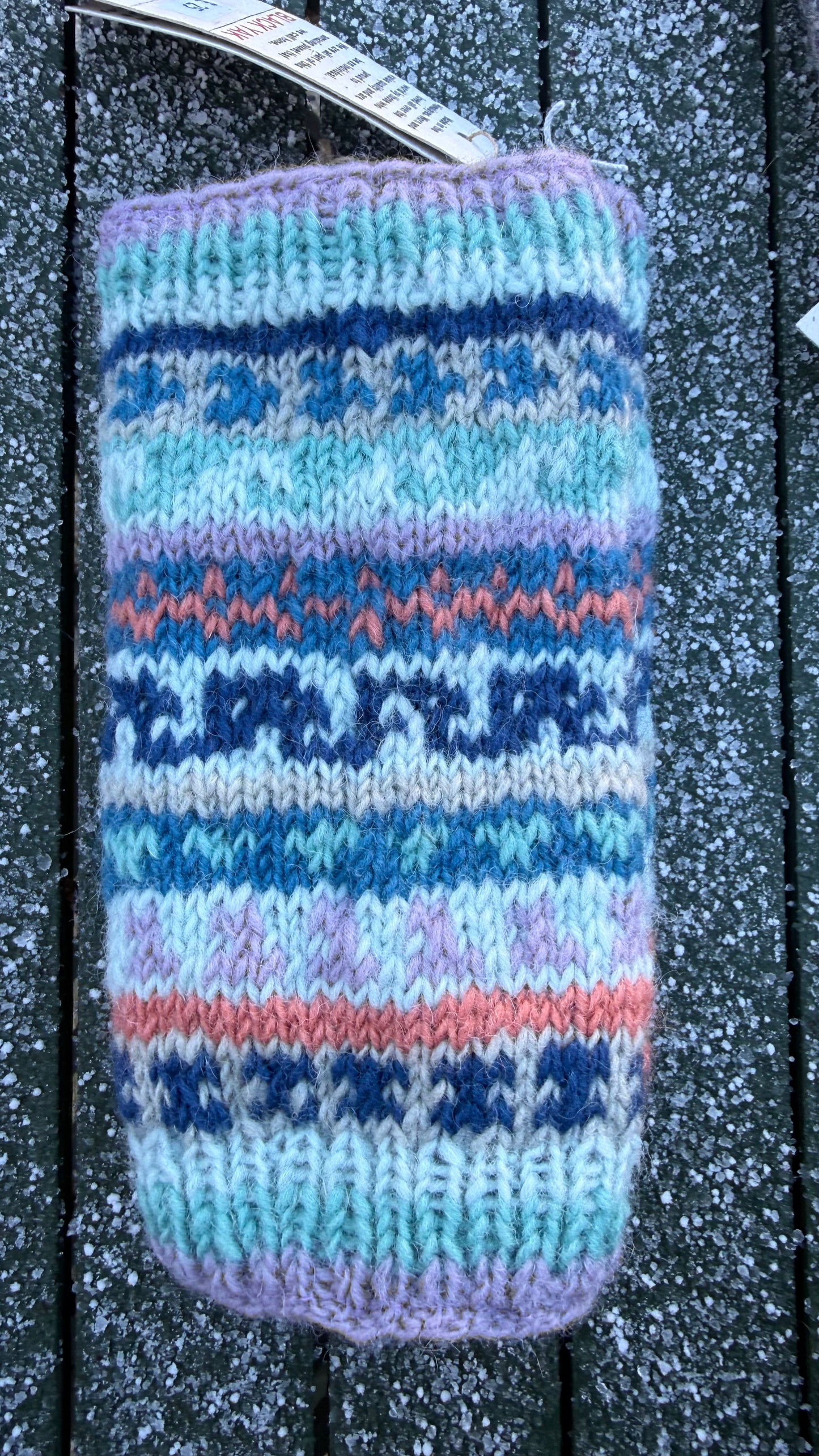 Yak Wool Fleece Lined Hand & Wrist Warmers – Fair Isle Pastel
