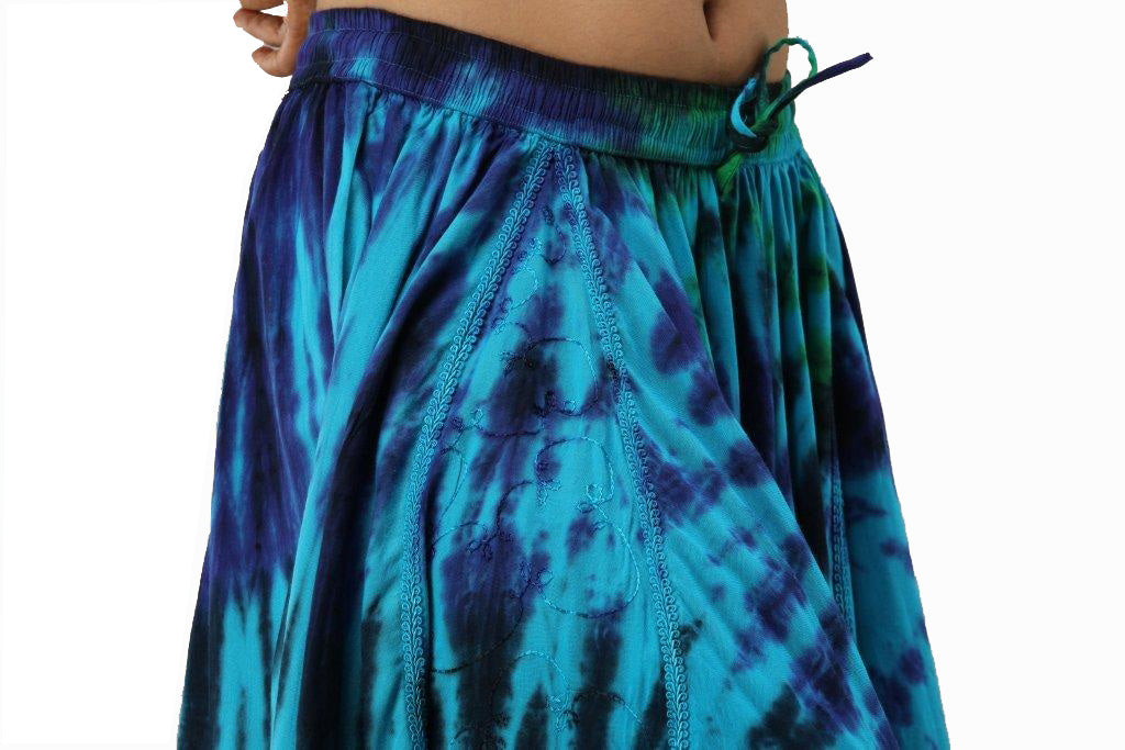 Full Circle Skirt Turquoise/Lime