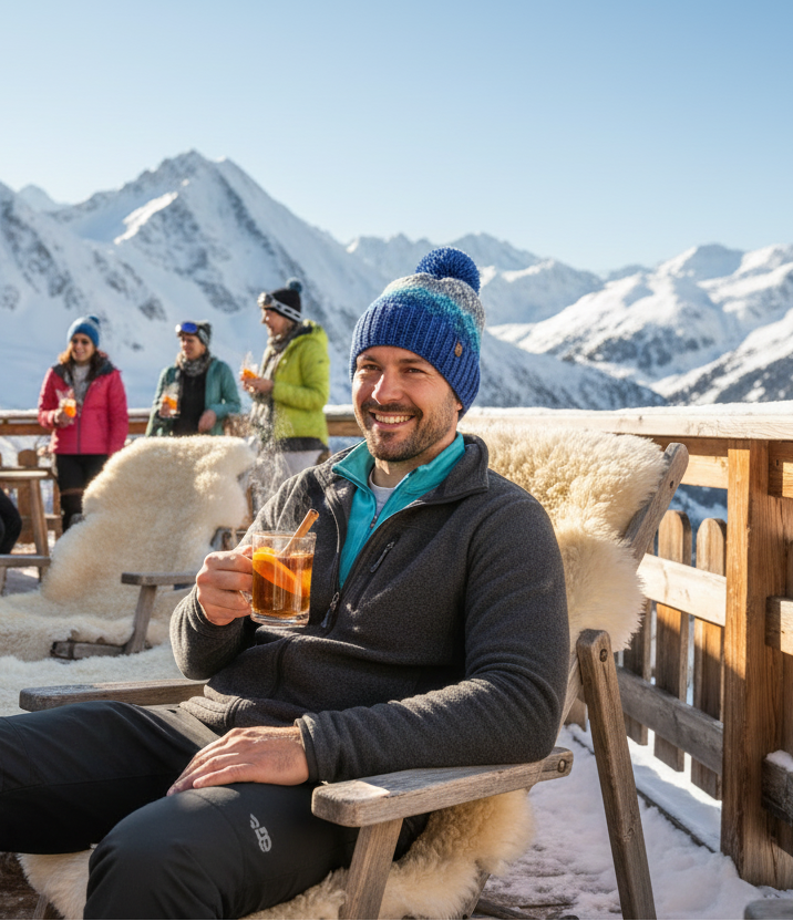 Yak Wool Bobble Hat – Blue, Teal, Turquoise, Grey