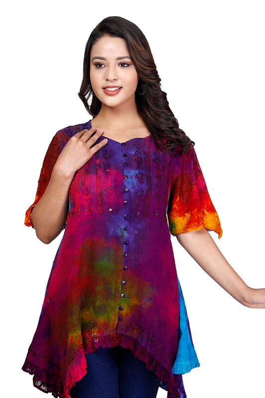 Cheesecloth Top Rainbow