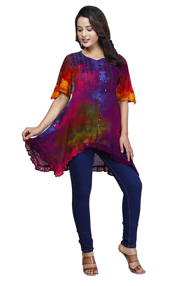 Cheesecloth Top Rainbow