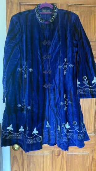 Velvet Coat 3/4 - Cadbury Purplely Blue