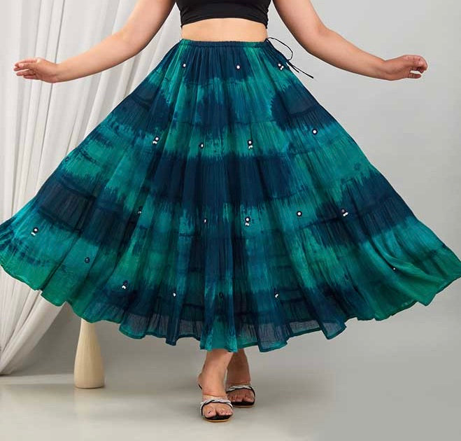 Cotton Bell Skirt Mint Mix