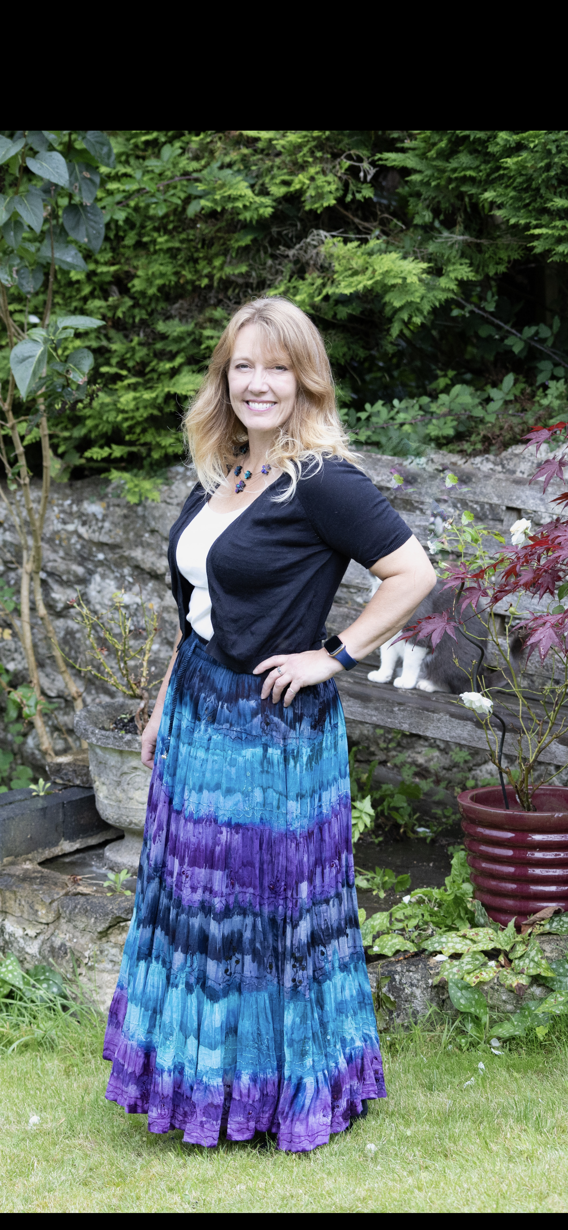 Skirt Cotton Purple Dip Dye
