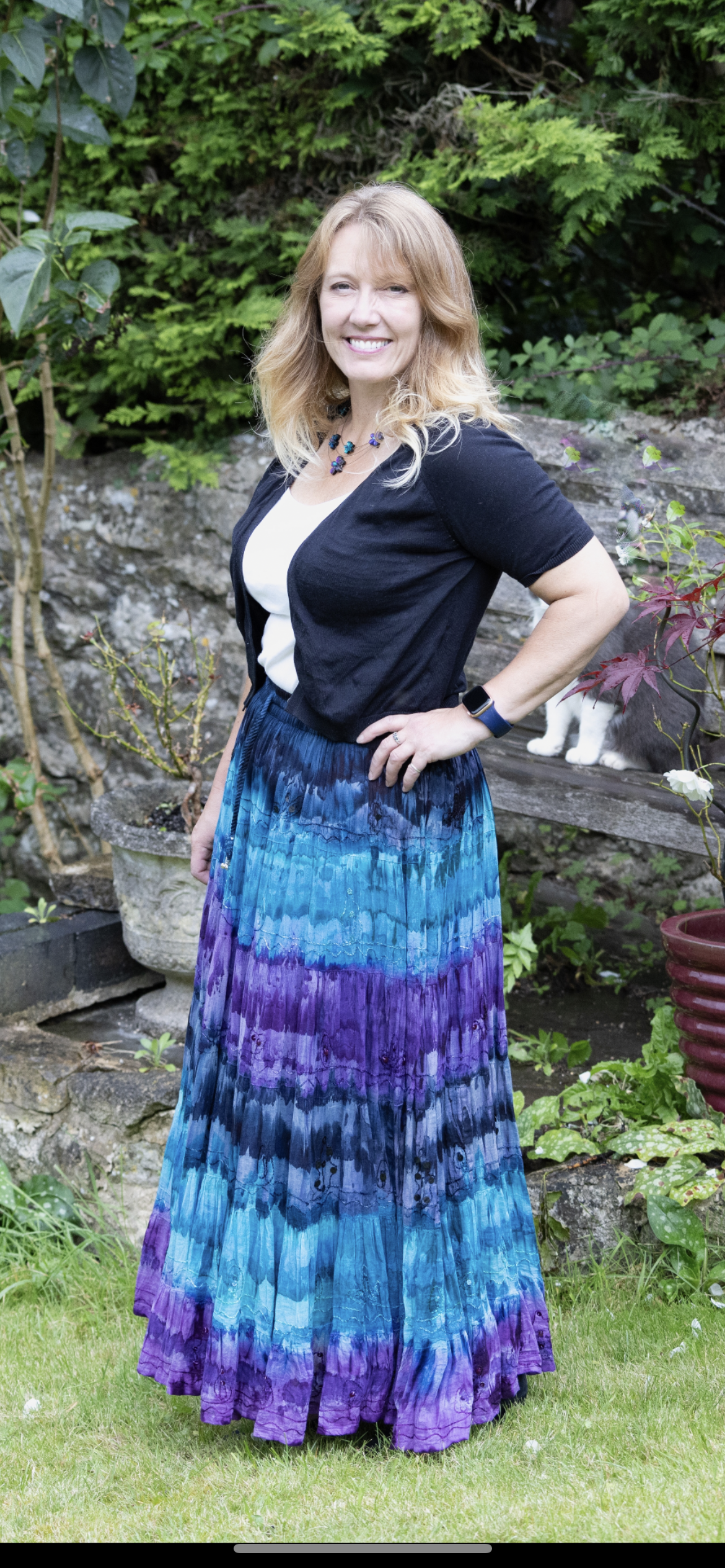 Skirt Cotton Purple Dip Dye