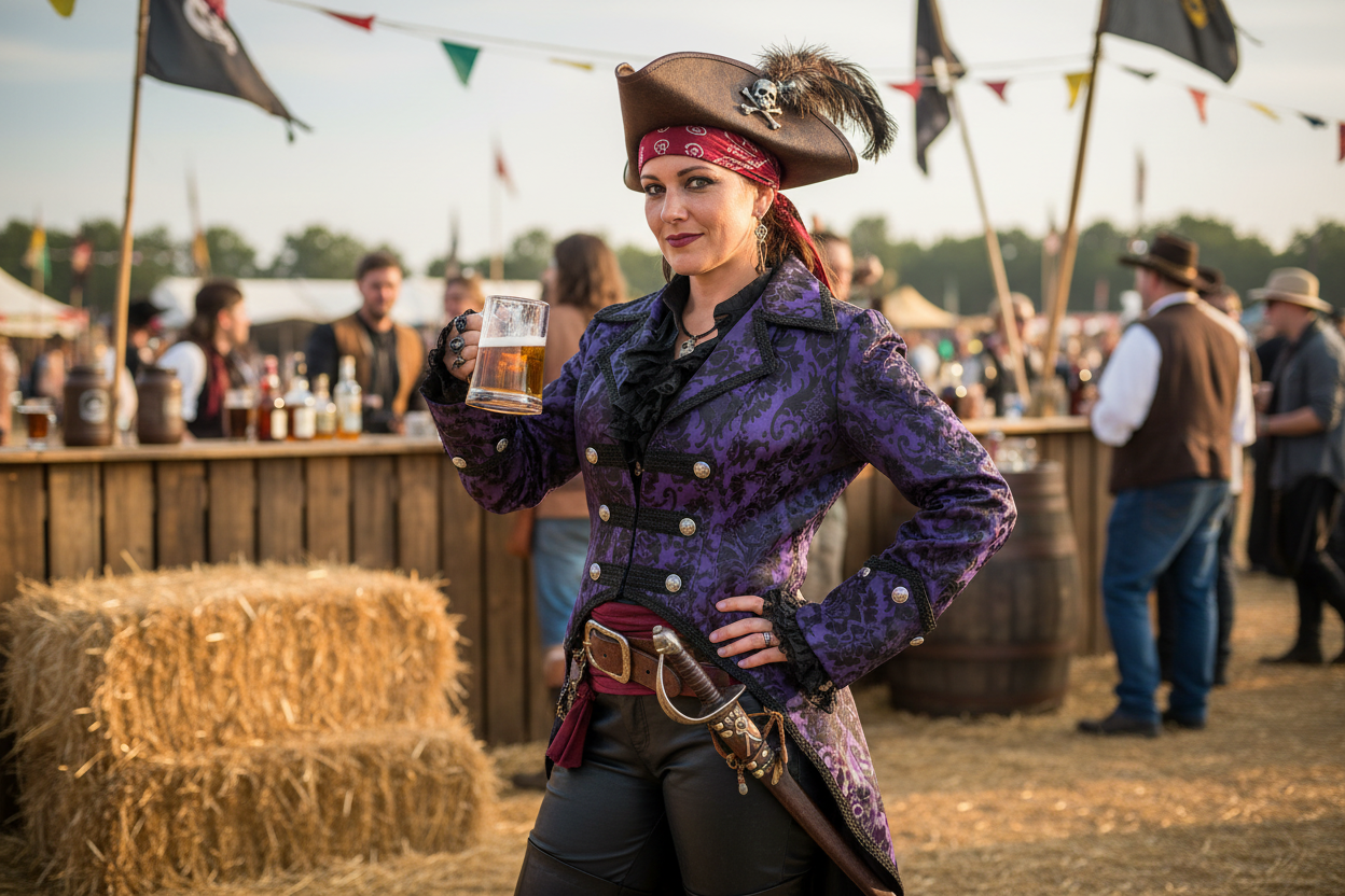 Purple Brocade Pirate Tailcoat Jacket 🏴☠️