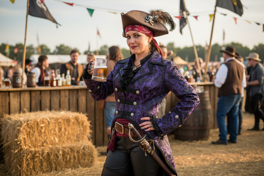 Purple Brocade Pirate Tailcoat Jacket 🏴☠️