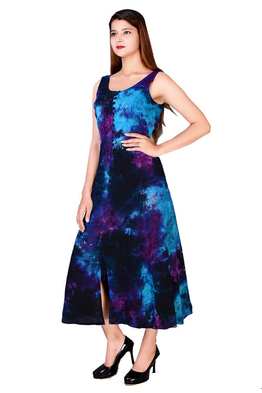Summer Dress Blue Purple Mix