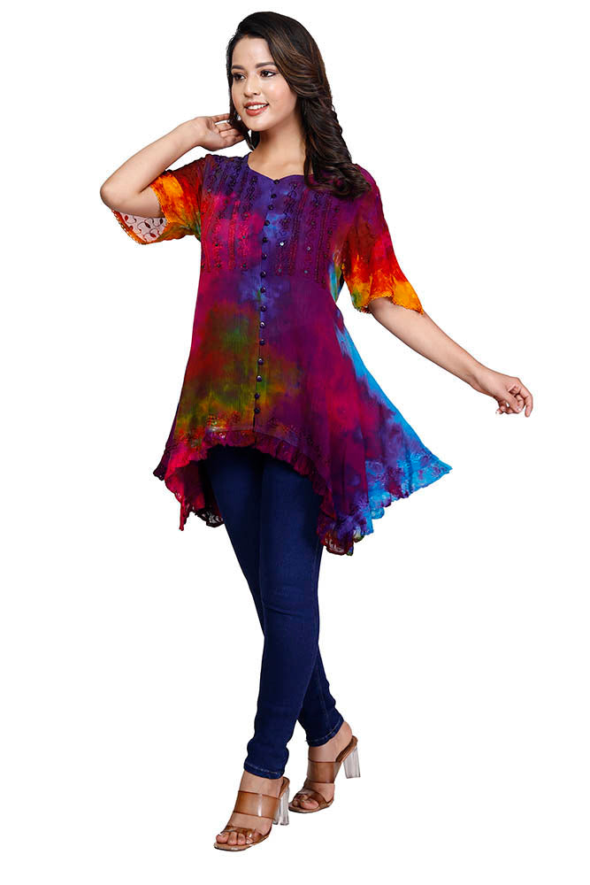 Cheesecloth Top Rainbow