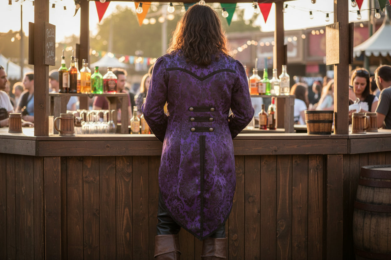 Purple Brocade Pirate Tailcoat Jacket 🏴☠️