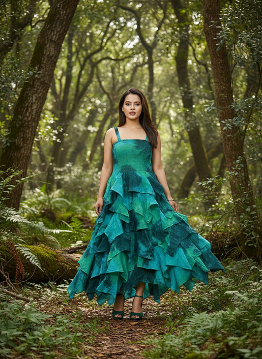 Sky Layered Dress - Mint Mix