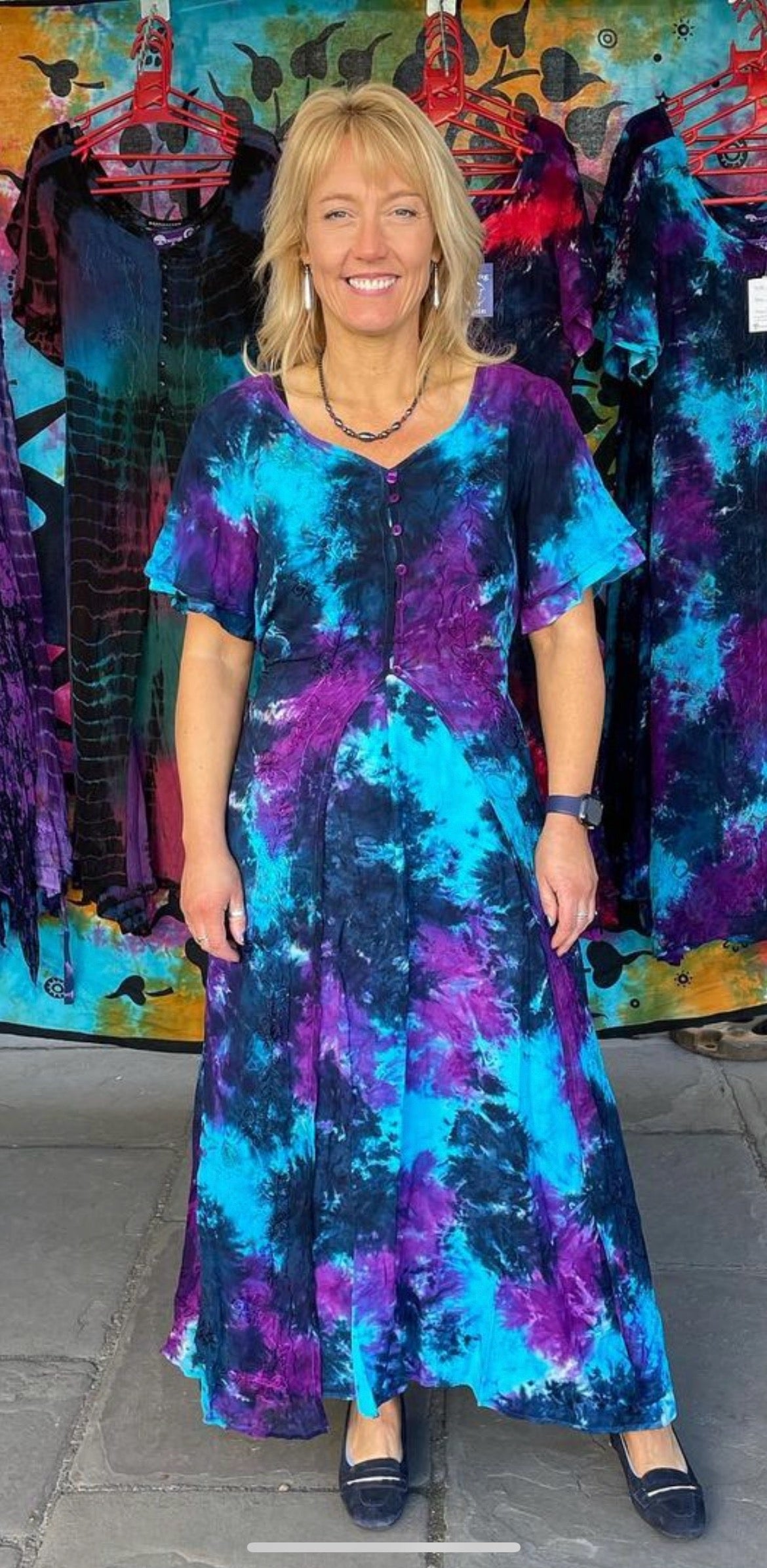 Suzanna Dress - Blue Multi
