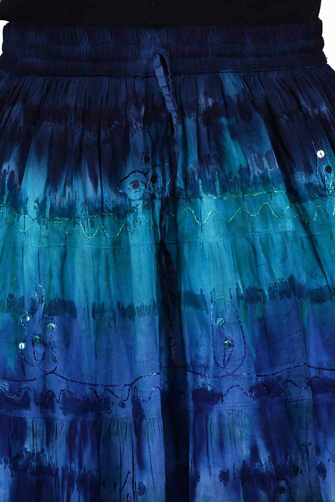 Skirt Cotton Navy Dip Dye