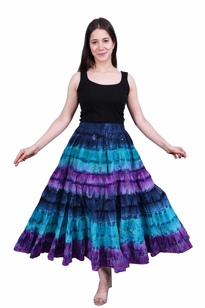 Skirt Cotton Purple Dip Dye
