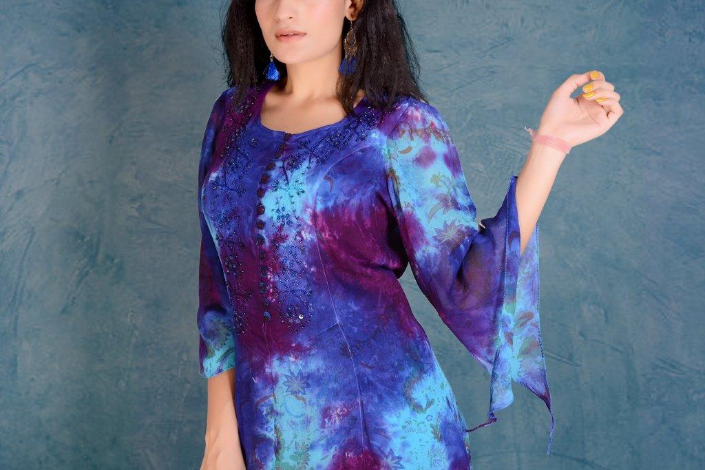 Sandra Top Blue Multi