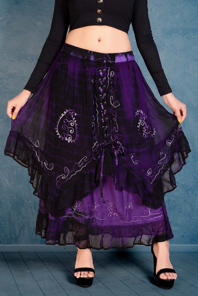 Eyelet Skirt Purple