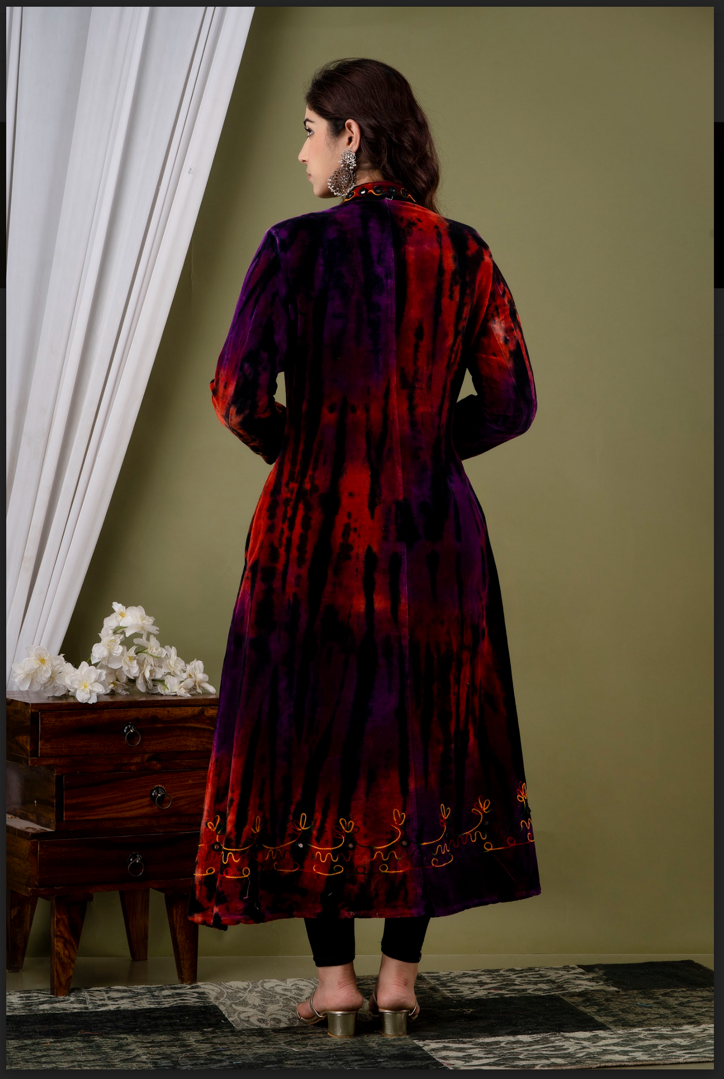 Velvet Coat Long -  Autumn Multi 🍁 🍂