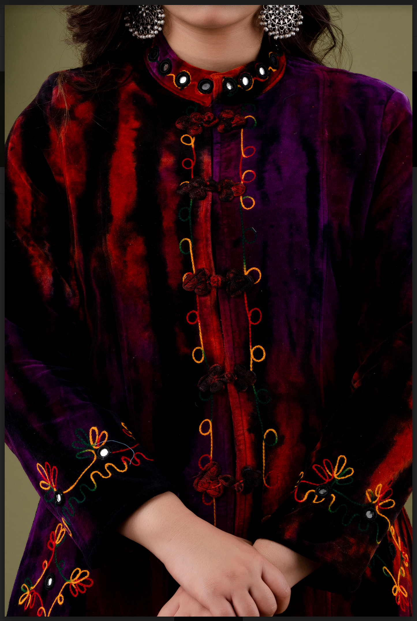 Velvet Coat Long -  Autumn Multi 🍁 🍂