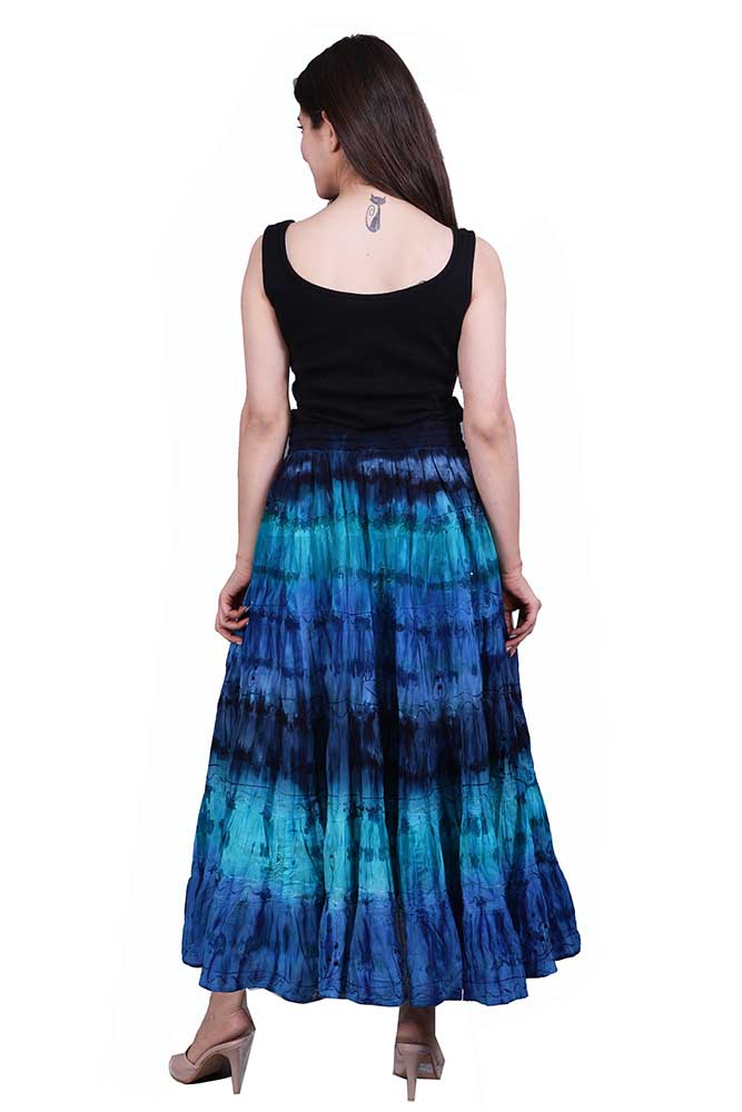 Skirt Cotton Navy Dip Dye